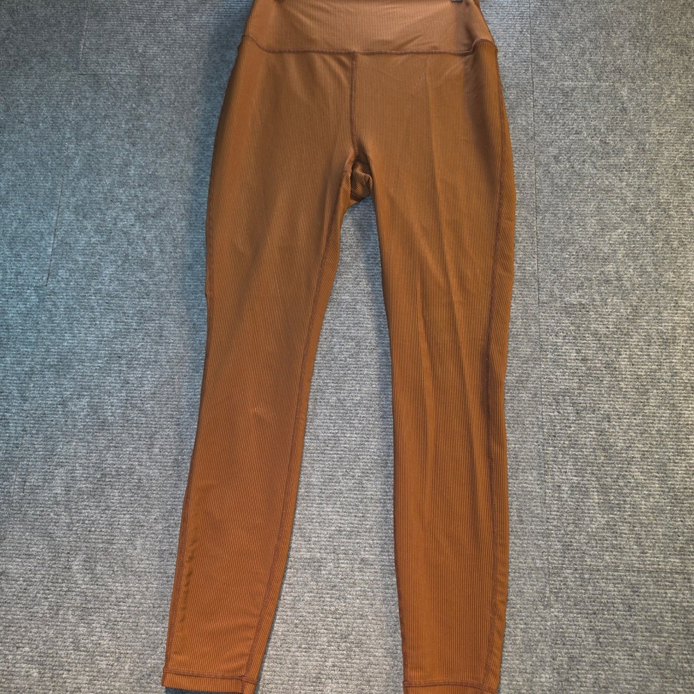 WeWoreWhat Ribbed Leggings Womens Medium Brown Excellent High Waist Active